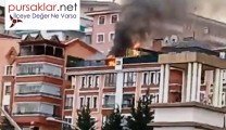 Pursaklar da 5 katlı binada yangın çıktı