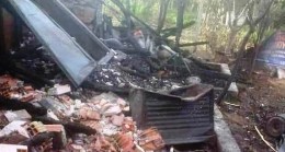 Pursaklar’da 2 bahçe evi alev alev yandı