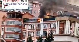 Pursaklar da 5 katlı binada yangın çıktı
