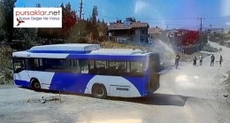 Ego otobüsü yanarak hurdaya döndü