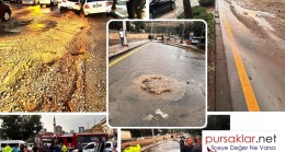 Sel zor anlar yaşattı yollar göl oldu