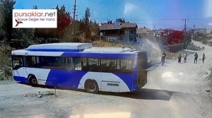 Ego otobüsü yanarak hurdaya döndü