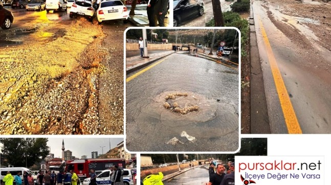 Sel zor anlar yaşattı yollar göl oldu