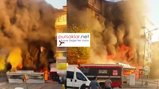 Sarayda iş yerinde yangın çıktı