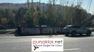 Pursaklar’da tırın dorsesi devrildi