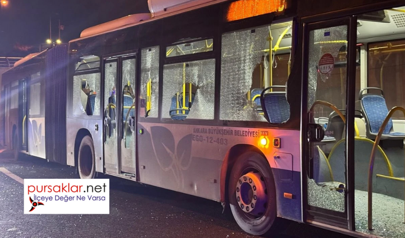 Otobüsün Camlarını Kırma Olayı Yolcuları Tedirgin Etti